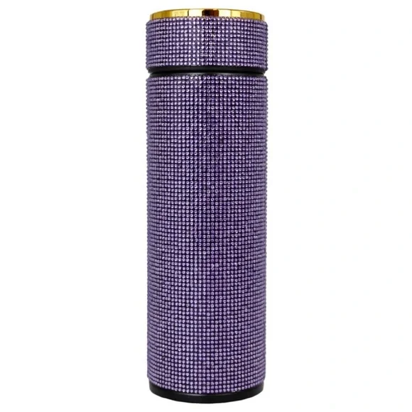 Rhinestone Embellished Insulated Stainless Steel Tumbler Thermal Coffee Cup - Picture 9 of 11